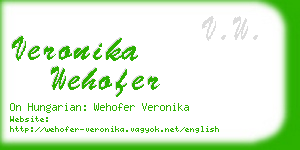 veronika wehofer business card